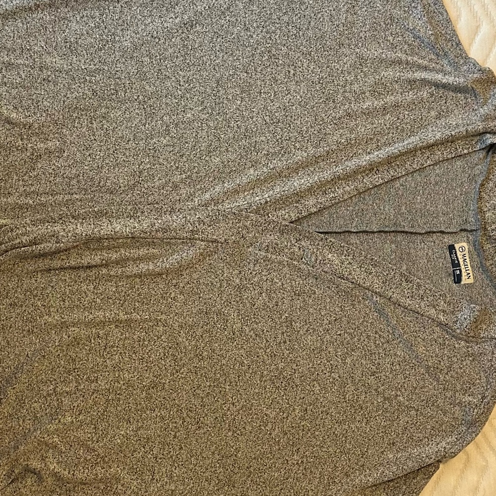 Magellan Outdoors Gray Cardigan Long Sleeve